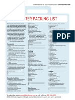 Master Packing List