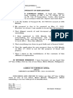 Affidavit of Explanation Camilo Iii Cornelio Andal