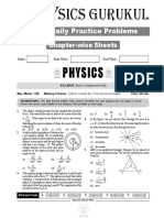 DPP - Daily Practice Problems Chapter-wise Sheets Physics Electric Charges and Fields