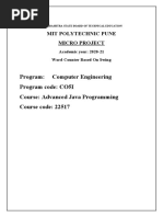 Program: Computer Engineering Program Code: CO5I Course: Advanced Java Programming Course Code: 22517