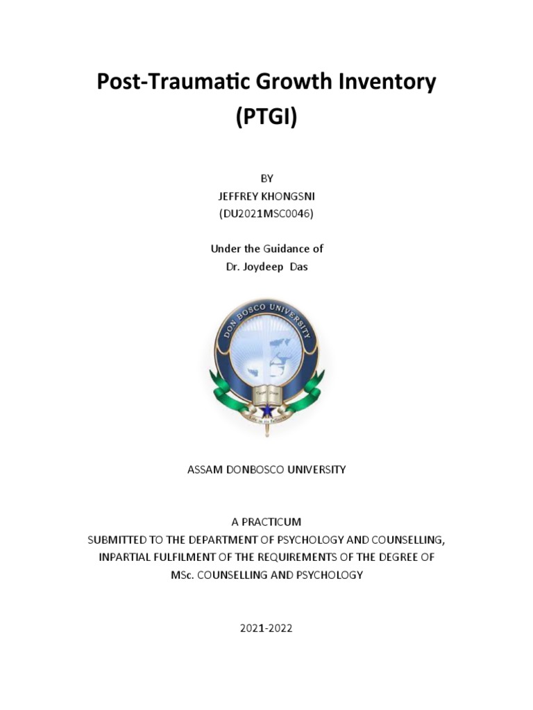 Post Traumatic Inventory Practicum | PDF | Psychological Trauma | Cognition