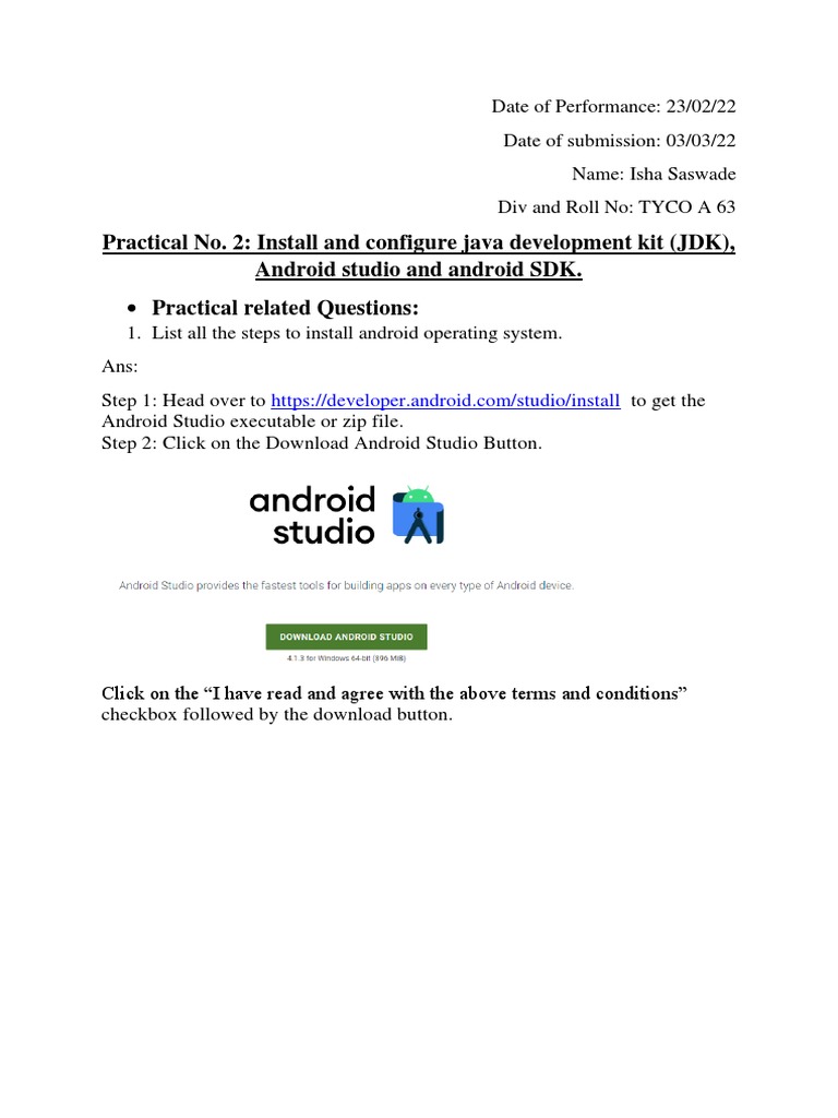 63 A Isha SAswade MAD EXP 2 | PDF | Java Virtual Machine | Java ...