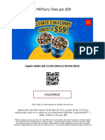 2 Mcflurry Oreo Por $59: M30Cbmn2E