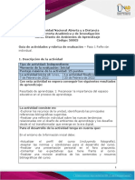 Guía de actividades y rúbrica de evaluación – Unidad 1 -  Paso 1 – Reflexión Individual