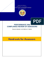 Performance and Compliance Review of Assessors - Handouts