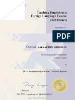 Tefl Certificate