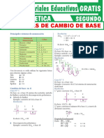 Problemas de Cambio de Base para Segundo Grado de Secundaria