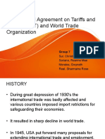 The General Agreement On Tariffs and Trade (GATT) and World Trade Organization