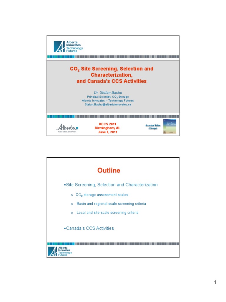 CO2 Storage Site Selection by Bachu | PDF | Carbon Capture And Storage ...
