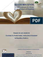 Achiziții Recente: de Resurse Informaţionale În Colecția Centrului de Informare Al României