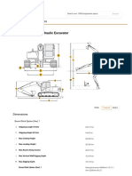 Komatsu PC130-8 Hydraulic Excavator: Dimensions