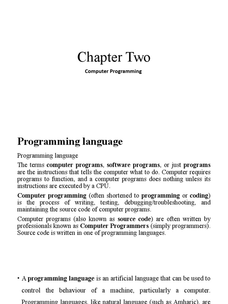 Chapter One C++ | PDF | Computer Programming | Programming Language