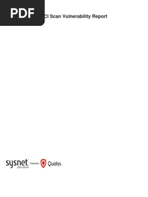 Pci Vulnerability Report