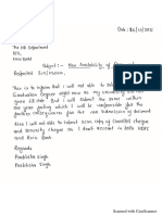 Non Availability Document Letter