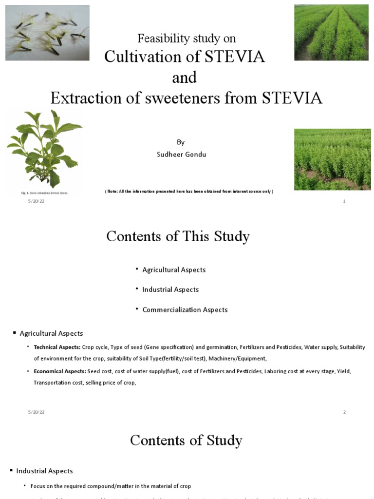 SugarCANE_Stevia_2021 PDF Sugarcane Sucrose