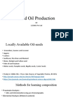 Seed Oil Production: BY Leenus PVT LTD