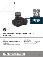 2ah Battery + Charger PAPK 12 A2 / PLGK 12 A2: Baterija 2 Ah + Uređaj Za Punjenje Akku 2 Ah + Ladegerät