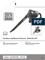 Cordless Leaf Blower/Vacuum PLSA 40-Li B1: Akku-Laubsauger/-Bläser Aku Usisavač Lišća/puhalo