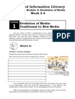 Media and Information Literacy: Week 3-4