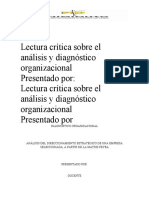 Lectura Crítica Sobre El Análisis y Diagnóstico Organizaciona1