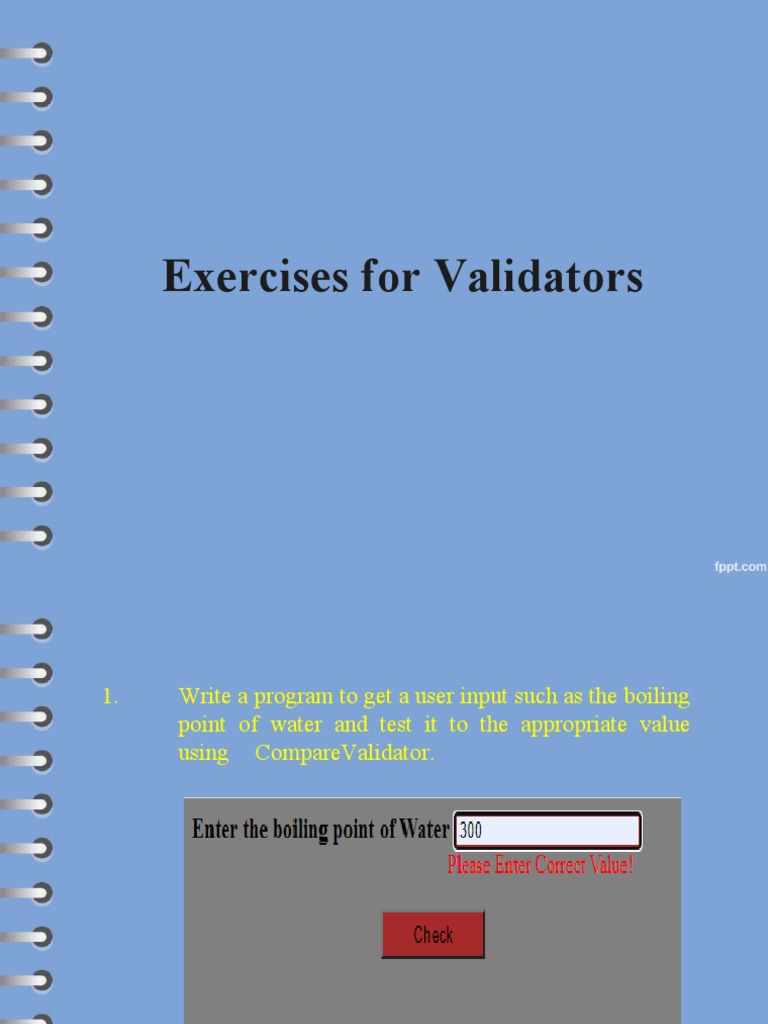 Validator Exercises | PDF