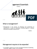 Management Essentials: Functions and Theories