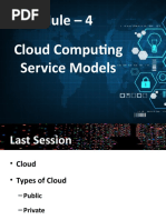 Cloud Computing Service Models Module - 4