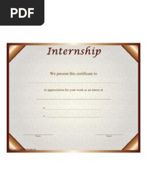 Internship Certificate Formal