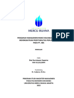 Pengaruh Manajemen Risiko Keuangan Dalam Meningkatkan Profitabilitas Pada PT. ABC