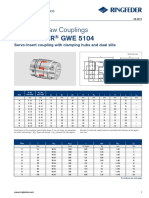 Elastomer Jaw Couplings Ringfeder GWE 5104: Servo-Insert Coupling With Clamping Hubs and Dual Slits