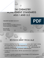New Chemistry Achievement Standards AS2.1 AND 2.2