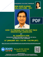 Gloria Gopi Kumar Annual Lecture - 2021