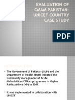 Evaluation of Cmam Pakistan: Unicef Country Case Study: By: Dr. Ishrat Nazir Safia Khan