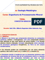 Conceitos básicos de mineralogia e metalurgia