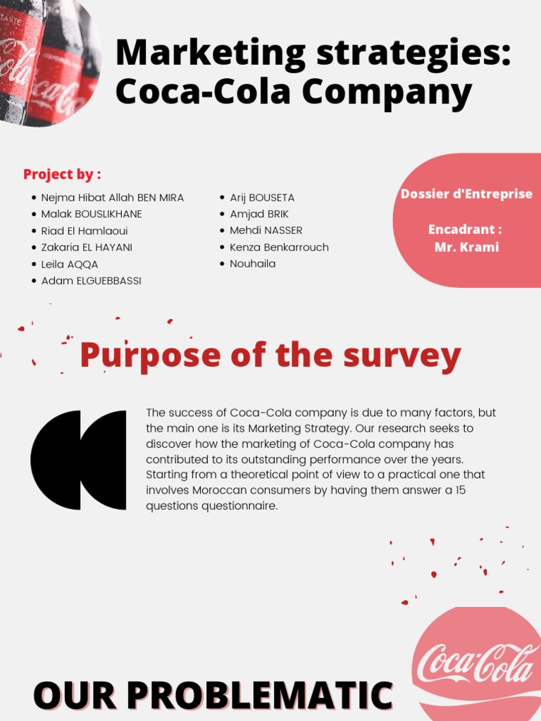 Strategie Marketing de Coca-Cola Company | PDF | Coca Cola | Brand