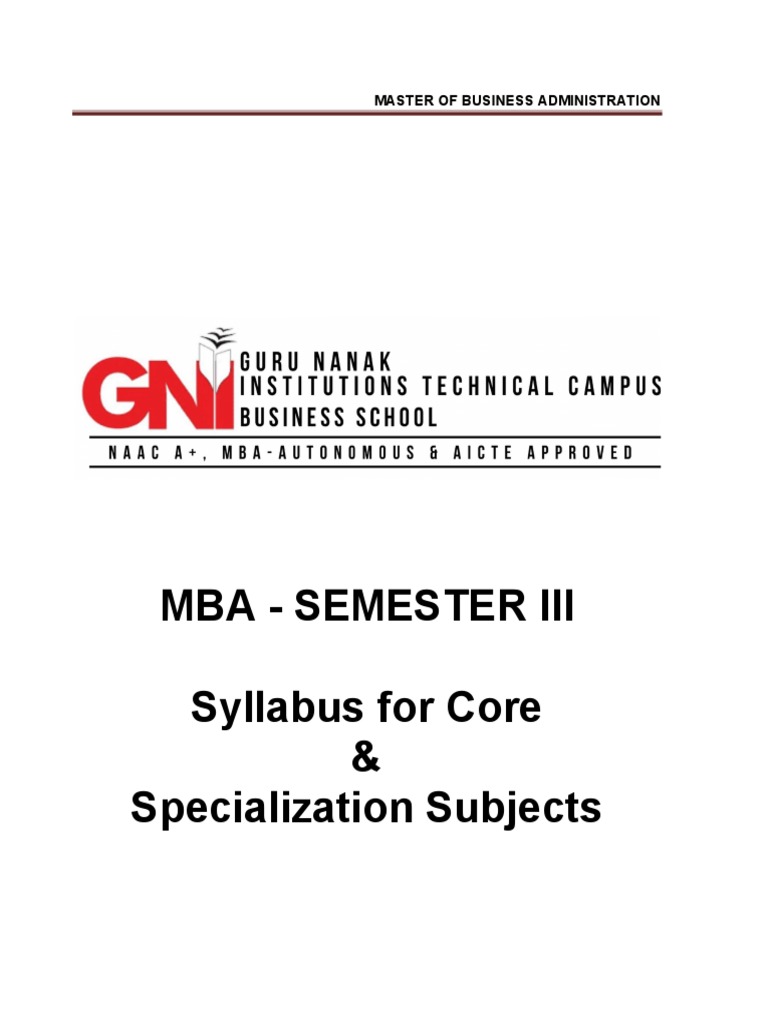 MBA Semester III Syllabus Overview | PDF | Online Advertising ...