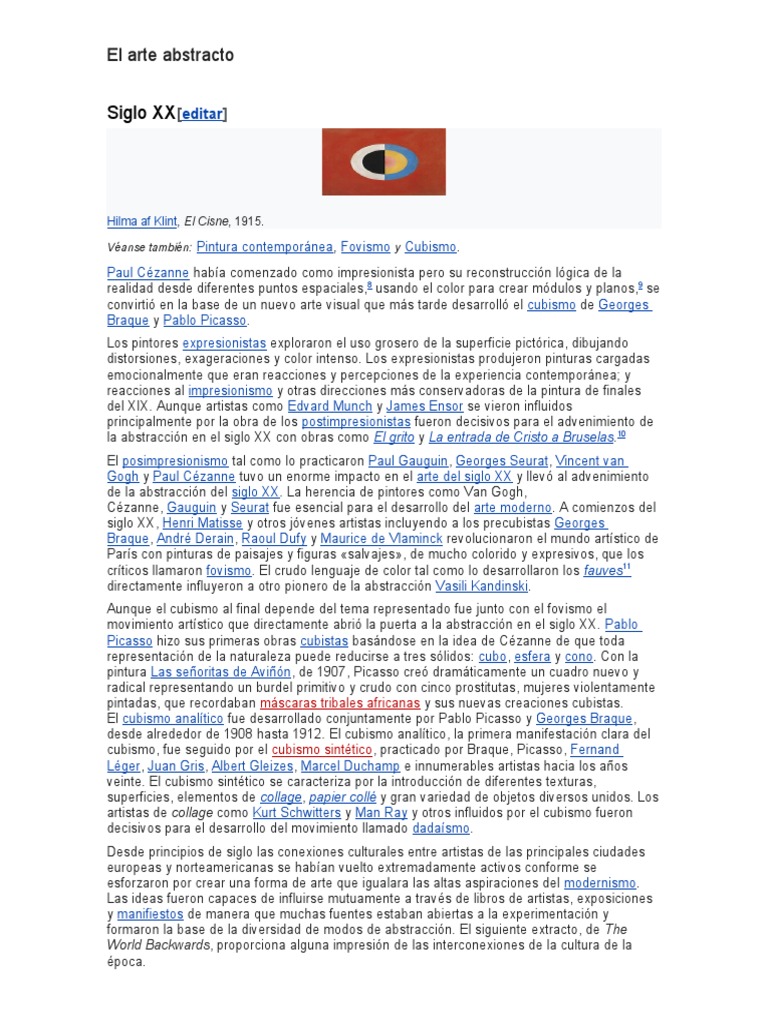 Cubismo y su impacto en el arte abstracto | PDF | Arte abstracto | Cubismo