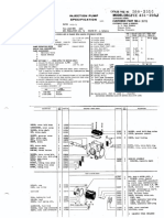 Catalog page specifications for an injection pump model