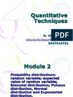 Quantitative Techniques: Probability Distributions and Applications