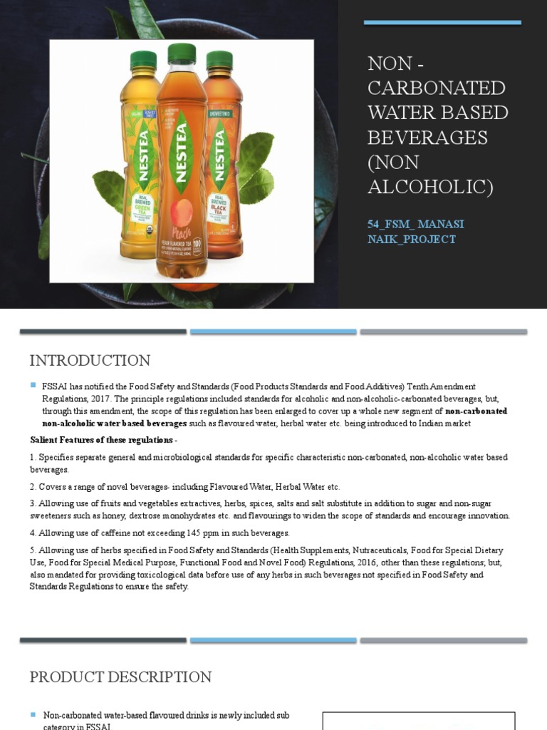 Non-Alcoholic Water-Based Beverages | PDF | Drink | Ph