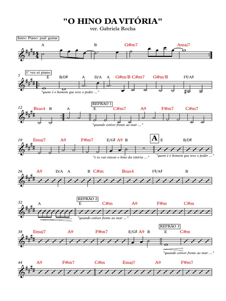 O HINO DA VITÓRIA - Gabriela Rocha | PDF