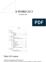MS WORD 2013: References Tab