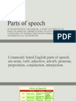 Parts of speech guide under 40 chars