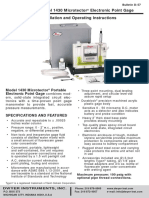 Model 1430 Microtector Electronic Point Gage Installation and Operating Instructions