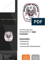 Sight Translation Techniques