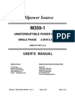 Milpower Source: User'S Manual