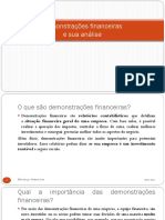 Aula 2 - Demonstrações Financeiras e Sua Analise