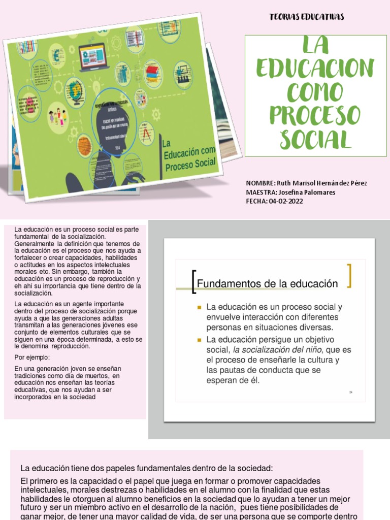La Educacion Como Proceso Social | PDF | Socialización | Sociedad