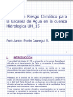 Evaluación Riesgo Climático Para La Escasez de Agua en La Cuenca Hidrologica UH_15 Guadalquivir