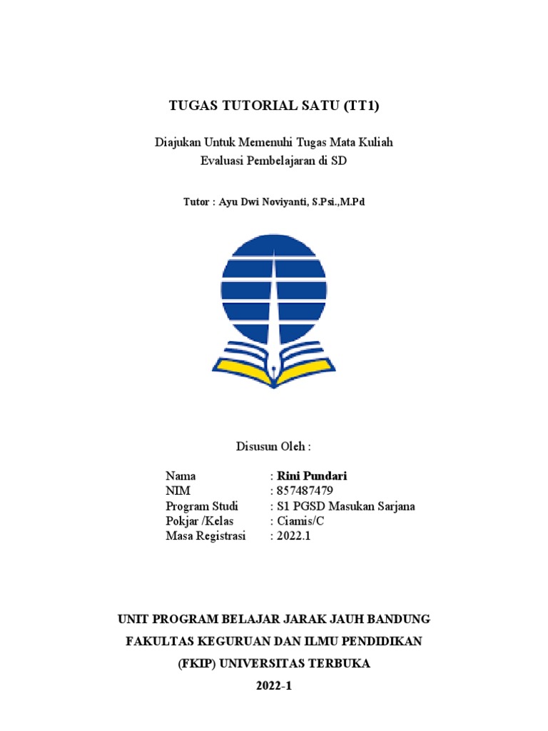 Tugas Tutorial 1 Evaluasi Pembelajaran Di SD | PDF | Karier ...
